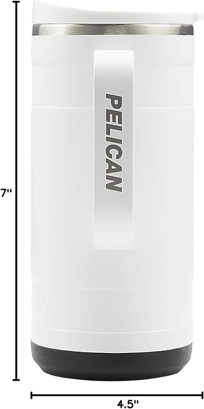 Pelican Ridge™ 18 oz Vacuum Insulated Tumbler - Recycled Stainless Steel Double Wall Travel with Dual Lid, Powder Coated Insulated Coffee Mug For Hot Cold Drinks, Jet Black