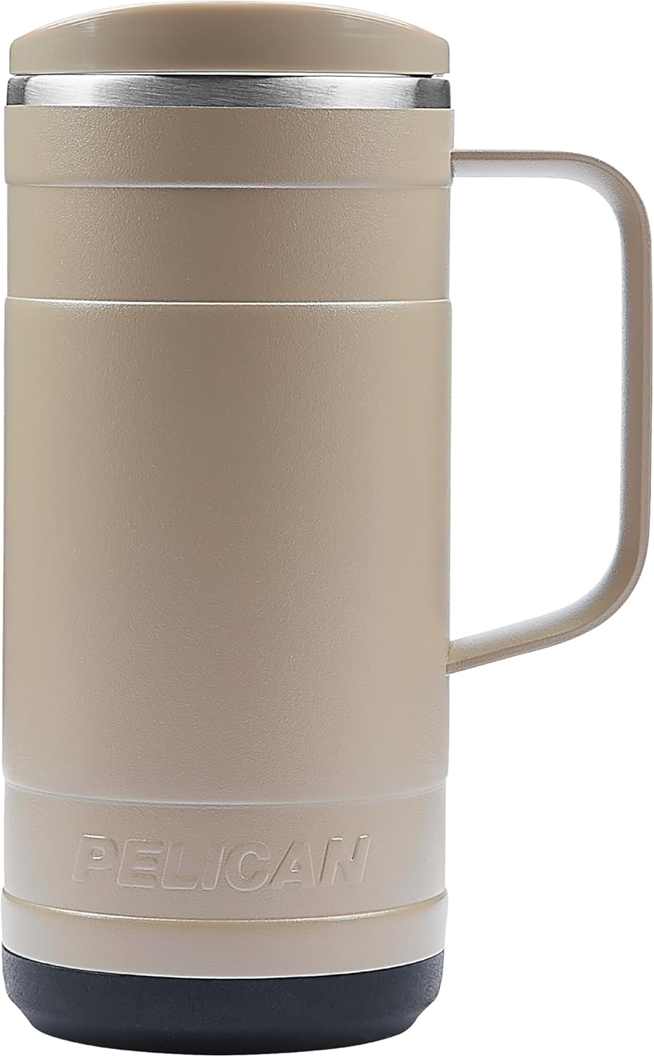 Pelican Ridge™ 18 oz Vacuum Insulated Tumbler - Recycled Stainless Steel Double Wall Travel with Dual Lid, Powder Coated Insulated Coffee Mug For Hot Cold Drinks, Jet Black