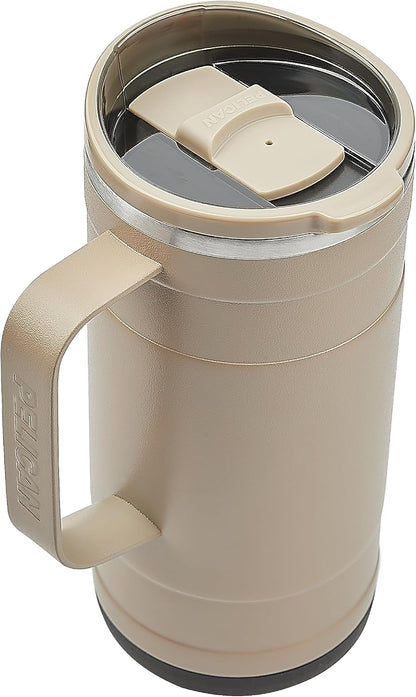 Pelican Ridge™ 18 oz Vacuum Insulated Tumbler - Recycled Stainless Steel Double Wall Travel with Dual Lid, Powder Coated Insulated Coffee Mug For Hot Cold Drinks, Jet Black