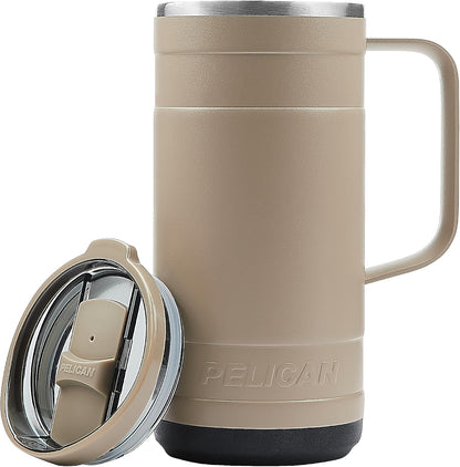 Pelican Ridge™ 18 oz Vacuum Insulated Tumbler - Recycled Stainless Steel Double Wall Travel with Dual Lid, Powder Coated Insulated Coffee Mug For Hot Cold Drinks, Jet Black