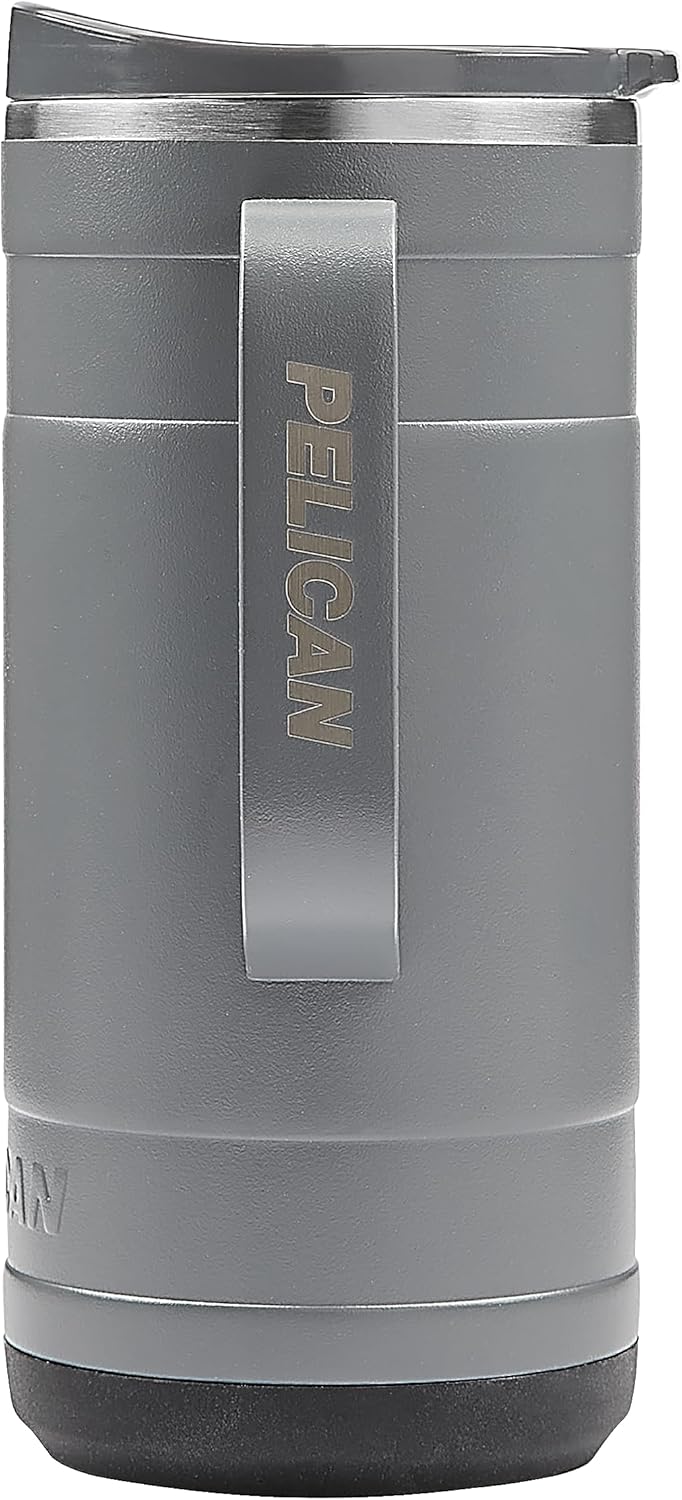 Pelican Ridge™ 18 oz Vacuum Insulated Tumbler - Recycled Stainless Steel Double Wall Travel with Dual Lid, Powder Coated Insulated Coffee Mug For Hot Cold Drinks, Jet Black