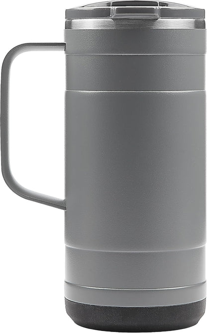 Pelican Ridge™ 18 oz Vacuum Insulated Tumbler - Recycled Stainless Steel Double Wall Travel with Dual Lid, Powder Coated Insulated Coffee Mug For Hot Cold Drinks, Jet Black