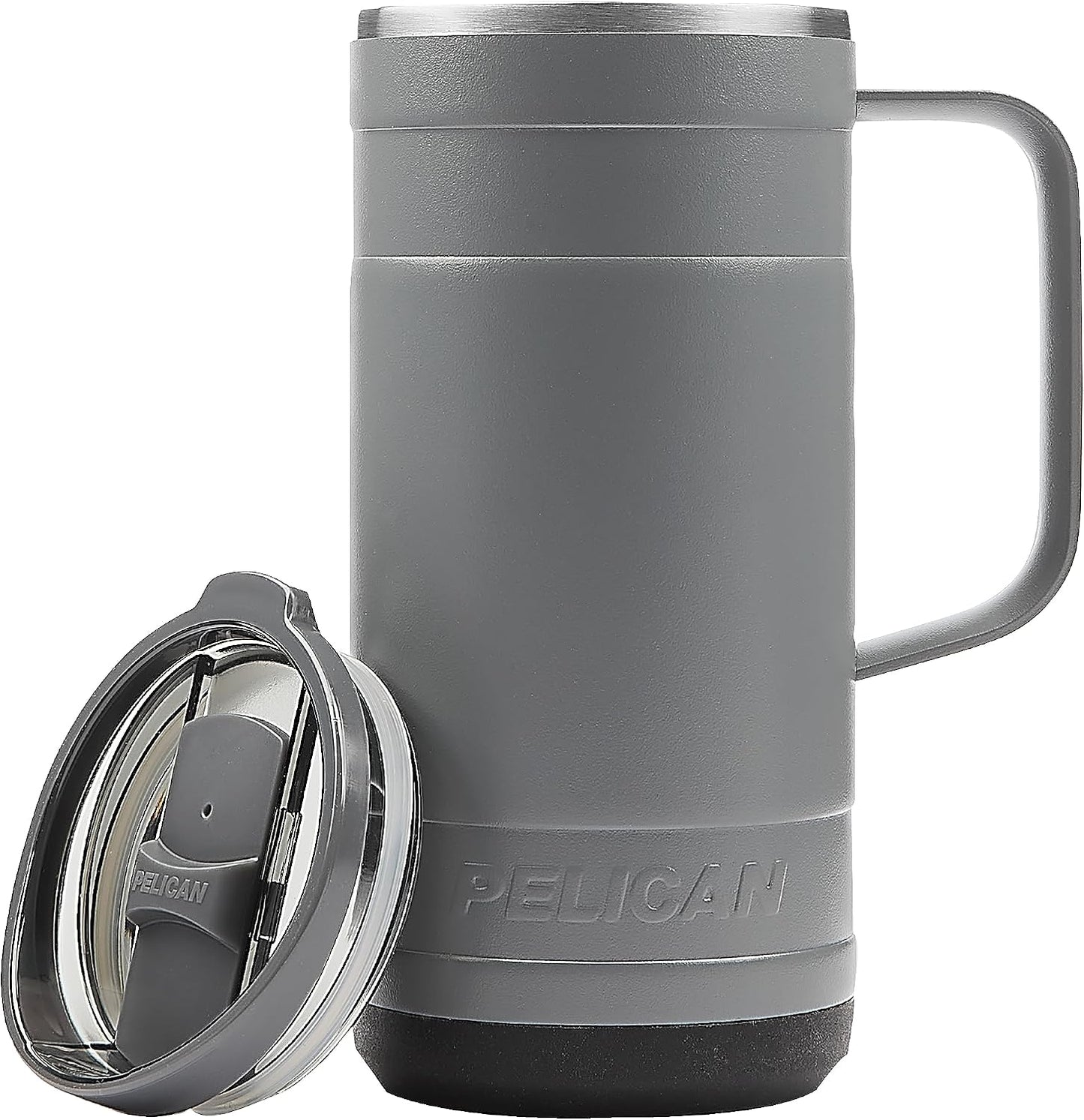Pelican Ridge™ 18 oz Vacuum Insulated Tumbler - Recycled Stainless Steel Double Wall Travel with Dual Lid, Powder Coated Insulated Coffee Mug For Hot Cold Drinks, Jet Black