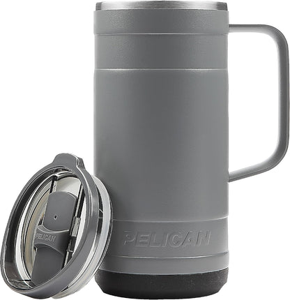 Pelican Ridge™ 18 oz Vacuum Insulated Tumbler - Recycled Stainless Steel Double Wall Travel with Dual Lid, Powder Coated Insulated Coffee Mug For Hot Cold Drinks, Jet Black