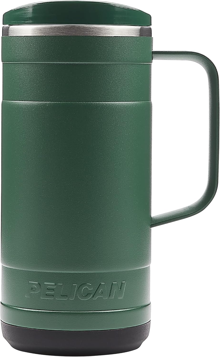 Pelican Ridge™ 18 oz Vacuum Insulated Tumbler - Recycled Stainless Steel Double Wall Travel with Dual Lid, Powder Coated Insulated Coffee Mug For Hot Cold Drinks, Jet Black