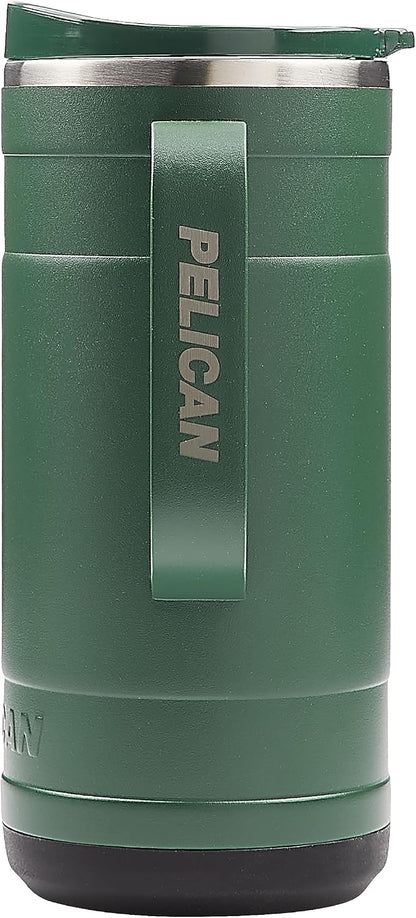 Pelican Ridge™ 18 oz Vacuum Insulated Tumbler - Recycled Stainless Steel Double Wall Travel with Dual Lid, Powder Coated Insulated Coffee Mug For Hot Cold Drinks, Jet Black