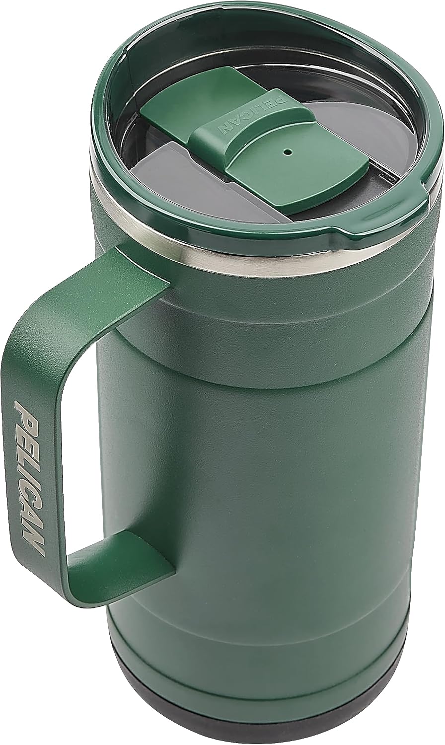 Pelican Ridge™ 18 oz Vacuum Insulated Tumbler - Recycled Stainless Steel Double Wall Travel with Dual Lid, Powder Coated Insulated Coffee Mug For Hot Cold Drinks, Jet Black