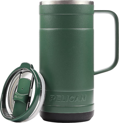 Pelican Ridge™ 18 oz Vacuum Insulated Tumbler - Recycled Stainless Steel Double Wall Travel with Dual Lid, Powder Coated Insulated Coffee Mug For Hot Cold Drinks, Jet Black