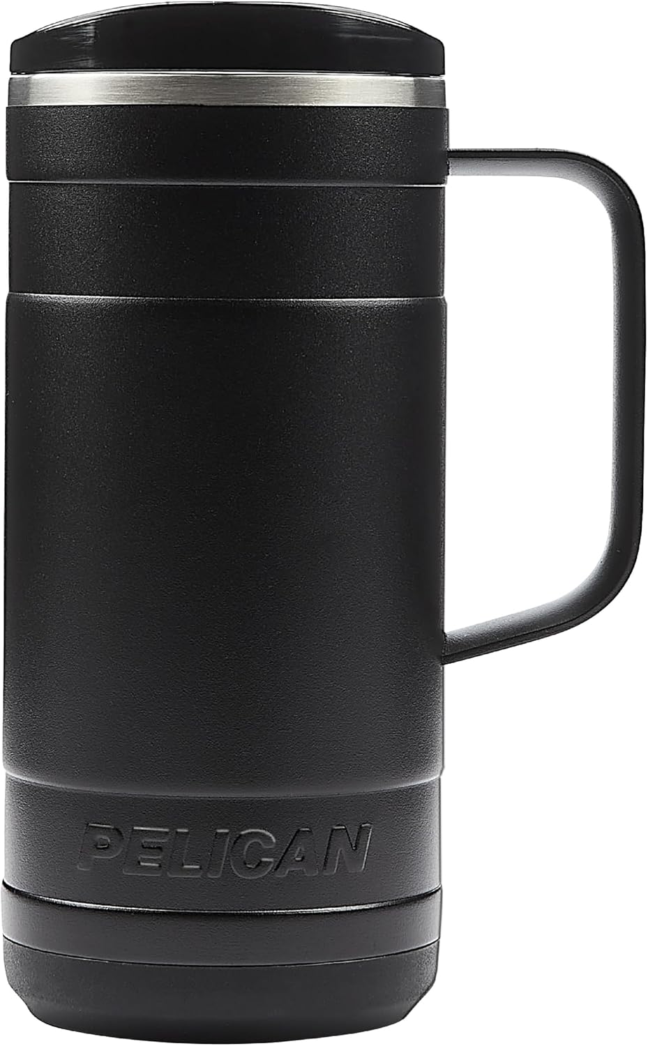 Pelican Ridge™ 18 oz Vacuum Insulated Tumbler - Recycled Stainless Steel Double Wall Travel with Dual Lid, Powder Coated Insulated Coffee Mug For Hot Cold Drinks, Jet Black