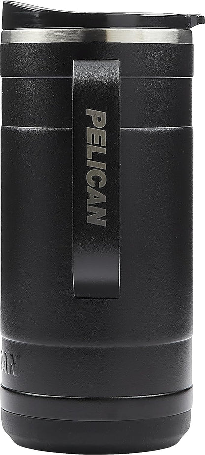 Pelican Ridge™ 18 oz Vacuum Insulated Tumbler - Recycled Stainless Steel Double Wall Travel with Dual Lid, Powder Coated Insulated Coffee Mug For Hot Cold Drinks, Jet Black