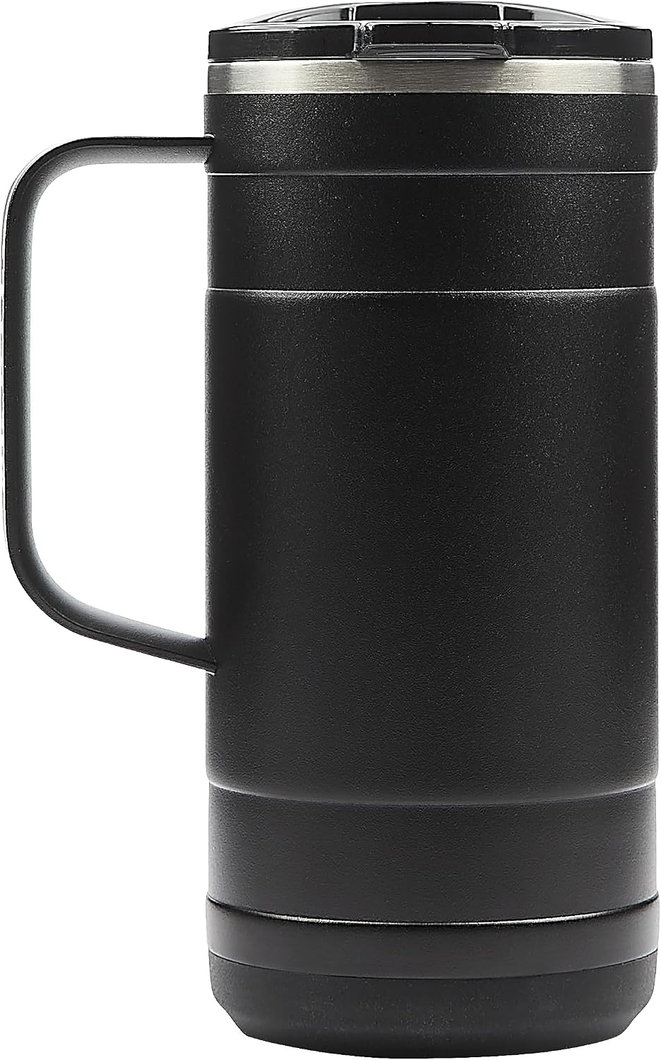 Pelican Ridge™ 18 oz Vacuum Insulated Tumbler - Recycled Stainless Steel Double Wall Travel with Dual Lid, Powder Coated Insulated Coffee Mug For Hot Cold Drinks, Jet Black
