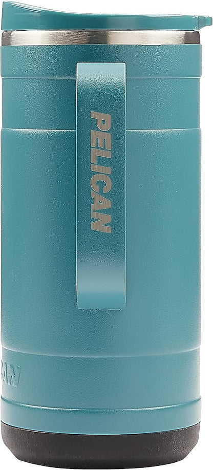 Pelican Ridge™ 18 oz Vacuum Insulated Tumbler - Recycled Stainless Steel Double Wall Travel with Dual Lid, Powder Coated Insulated Coffee Mug For Hot Cold Drinks, Jet Black