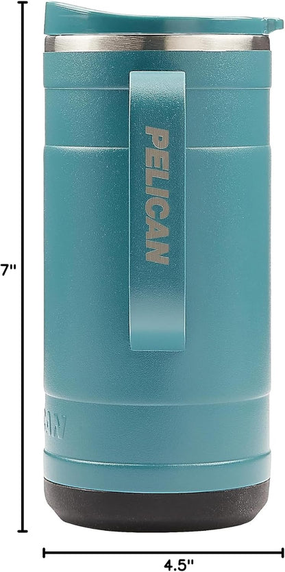 Pelican Ridge™ 18 oz Vacuum Insulated Tumbler - Recycled Stainless Steel Double Wall Travel with Dual Lid, Powder Coated Insulated Coffee Mug For Hot Cold Drinks, Jet Black