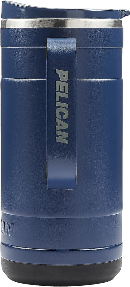 Pelican Ridge™ 18 oz Vacuum Insulated Tumbler - Recycled Stainless Steel Double Wall Travel with Dual Lid, Powder Coated Insulated Coffee Mug For Hot Cold Drinks, Jet Black