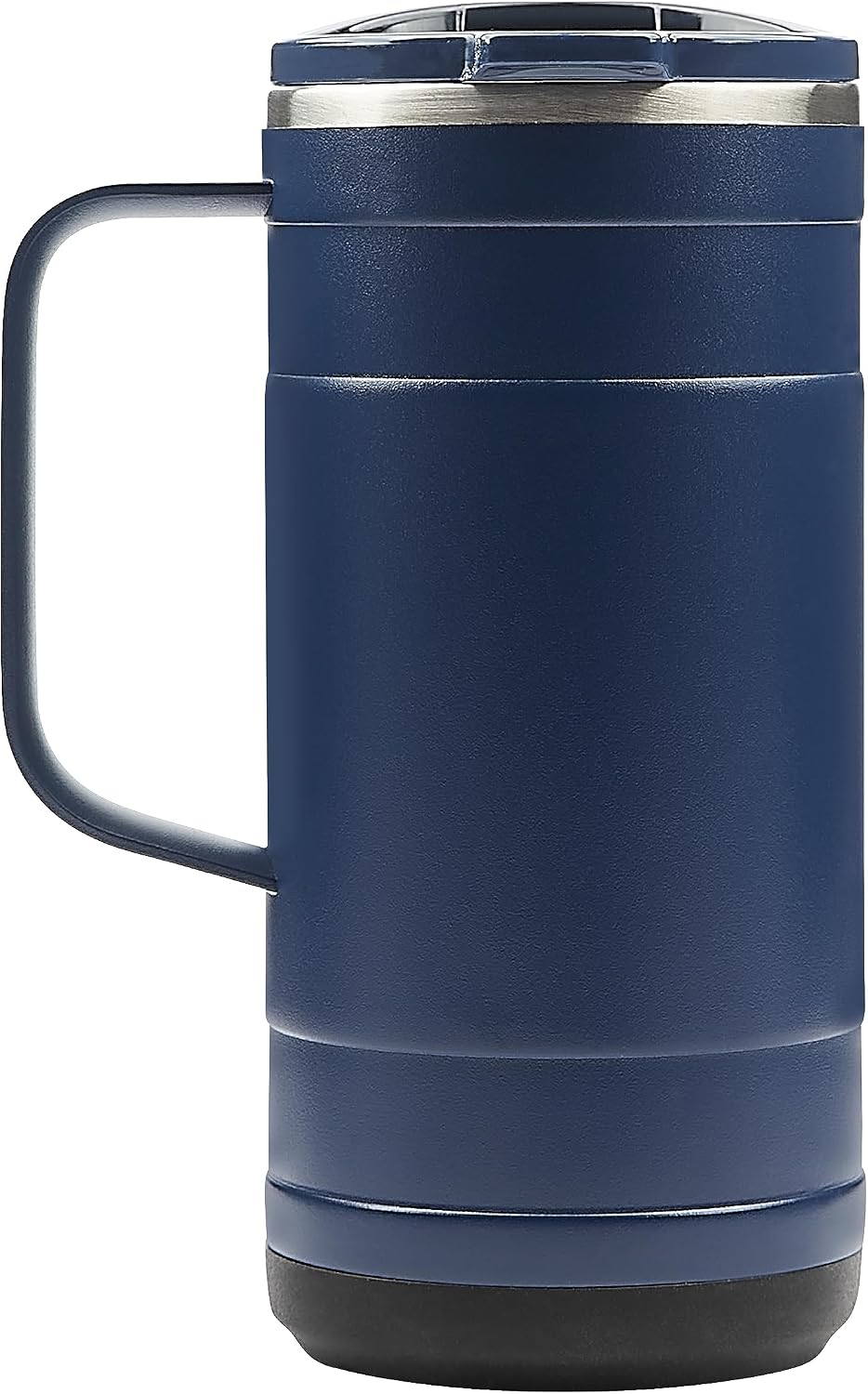 Pelican Ridge™ 18 oz Vacuum Insulated Tumbler - Recycled Stainless Steel Double Wall Travel with Dual Lid, Powder Coated Insulated Coffee Mug For Hot Cold Drinks, Jet Black