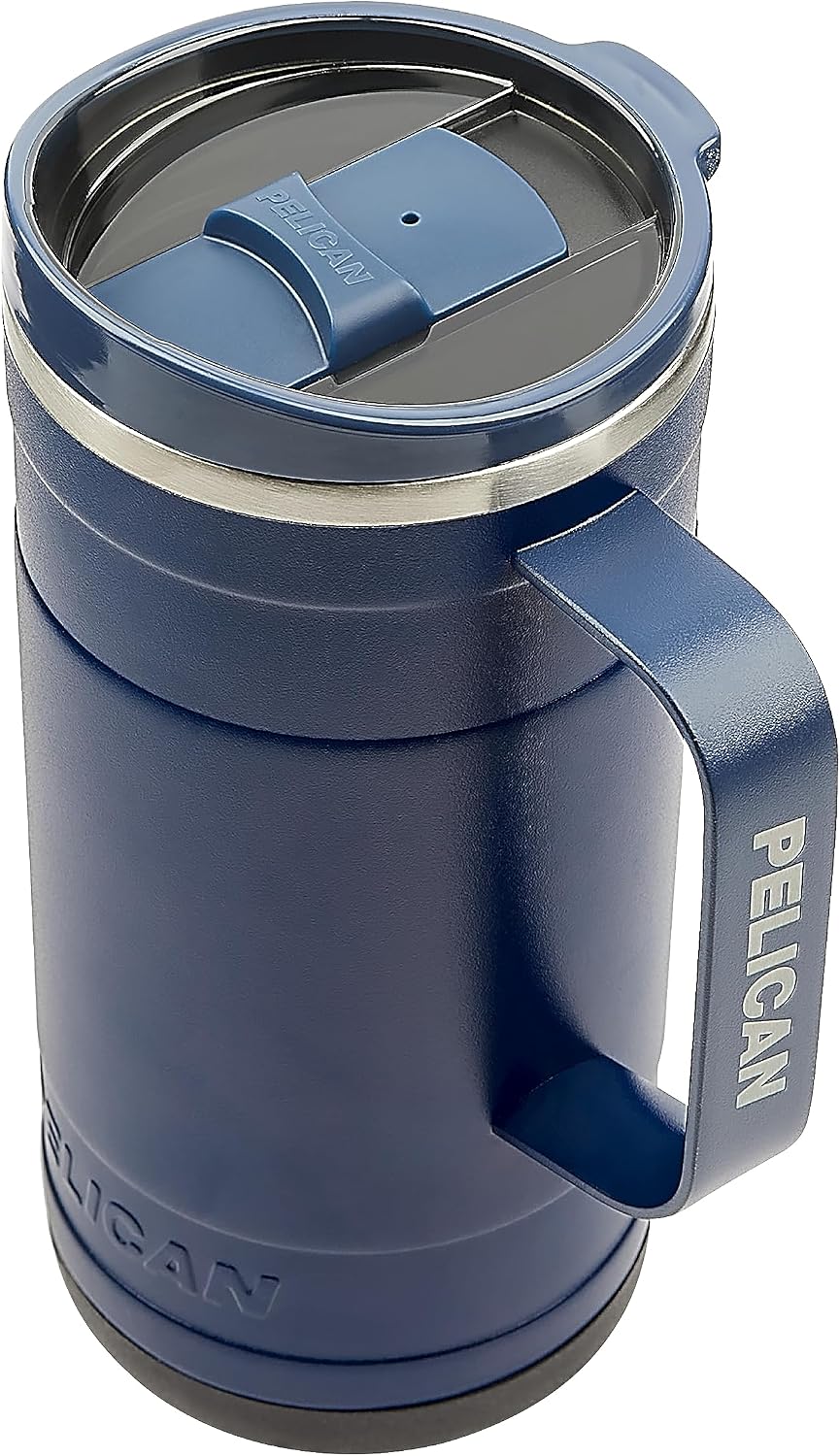 Pelican Ridge™ 18 oz Vacuum Insulated Tumbler - Recycled Stainless Steel Double Wall Travel with Dual Lid, Powder Coated Insulated Coffee Mug For Hot Cold Drinks, Jet Black