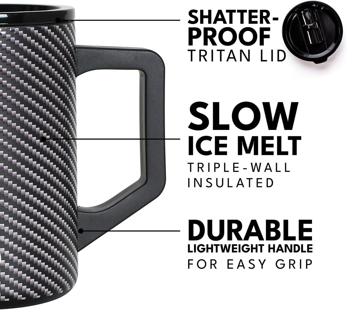 Summit 16oz Insulated Coffee Mug Stainless Steel Cup w/Lid