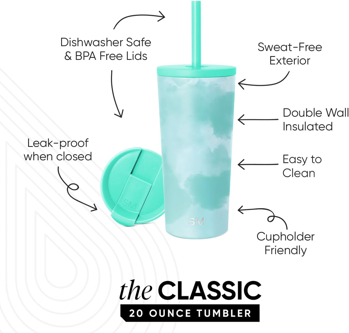 Iced Coffee Tumbler, Insulated | 24oz | Tie Dye