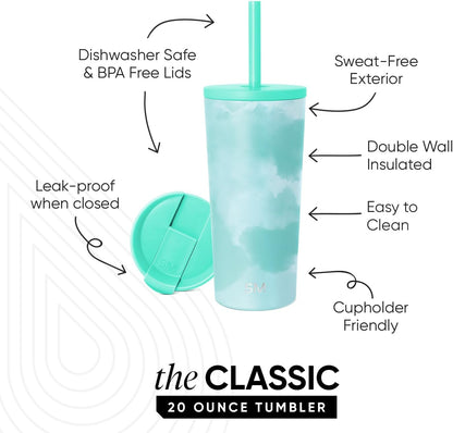 Iced Coffee Tumbler, Insulated | 24oz | Tie Dye