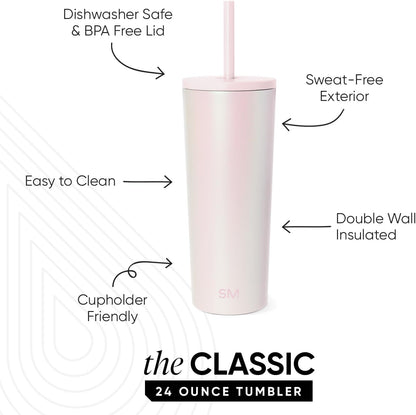 Iced Coffee Tumbler, Insulated | 24oz | Tie Dye