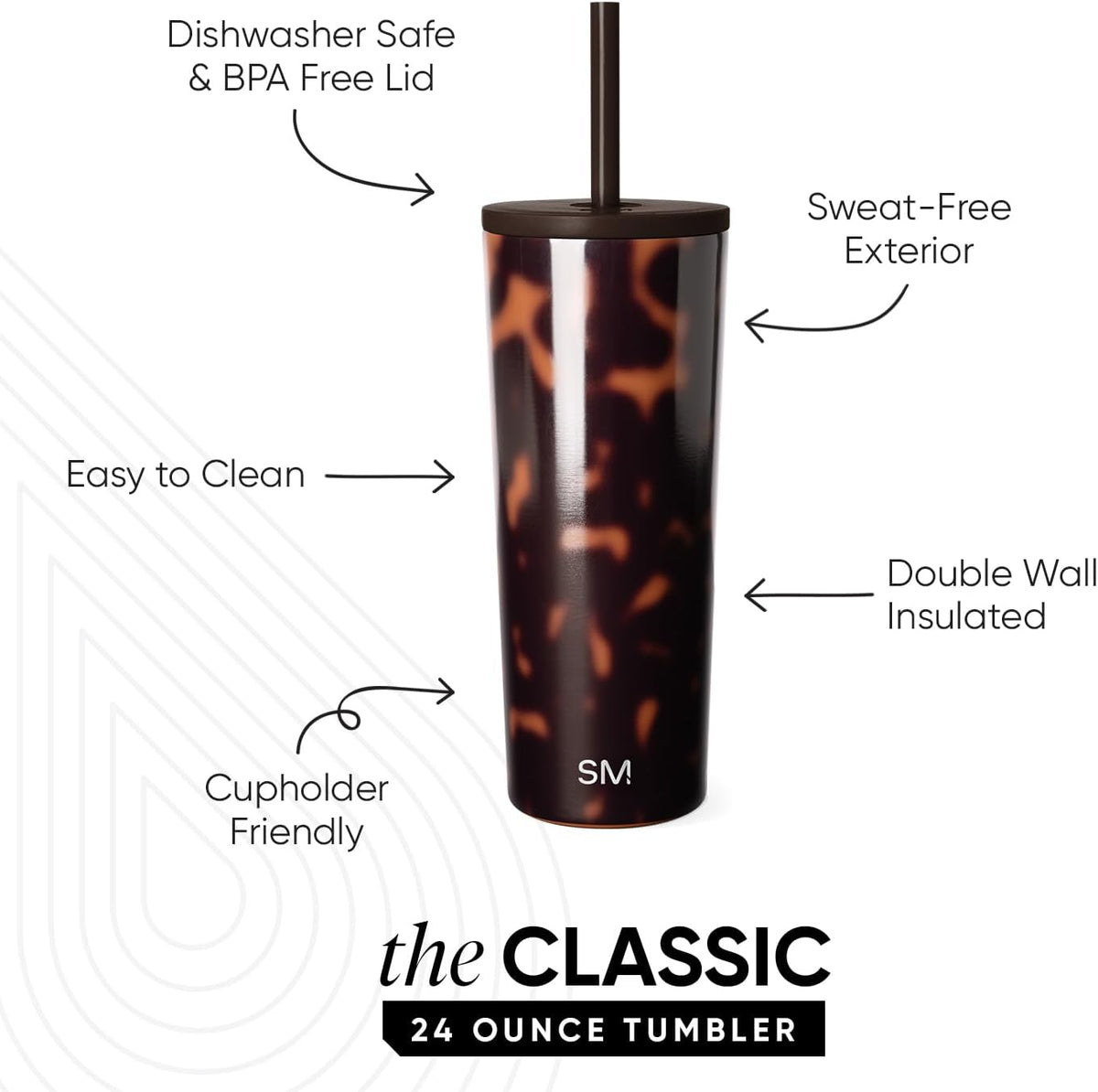 Iced Coffee Tumbler, Insulated | 24oz | Tie Dye