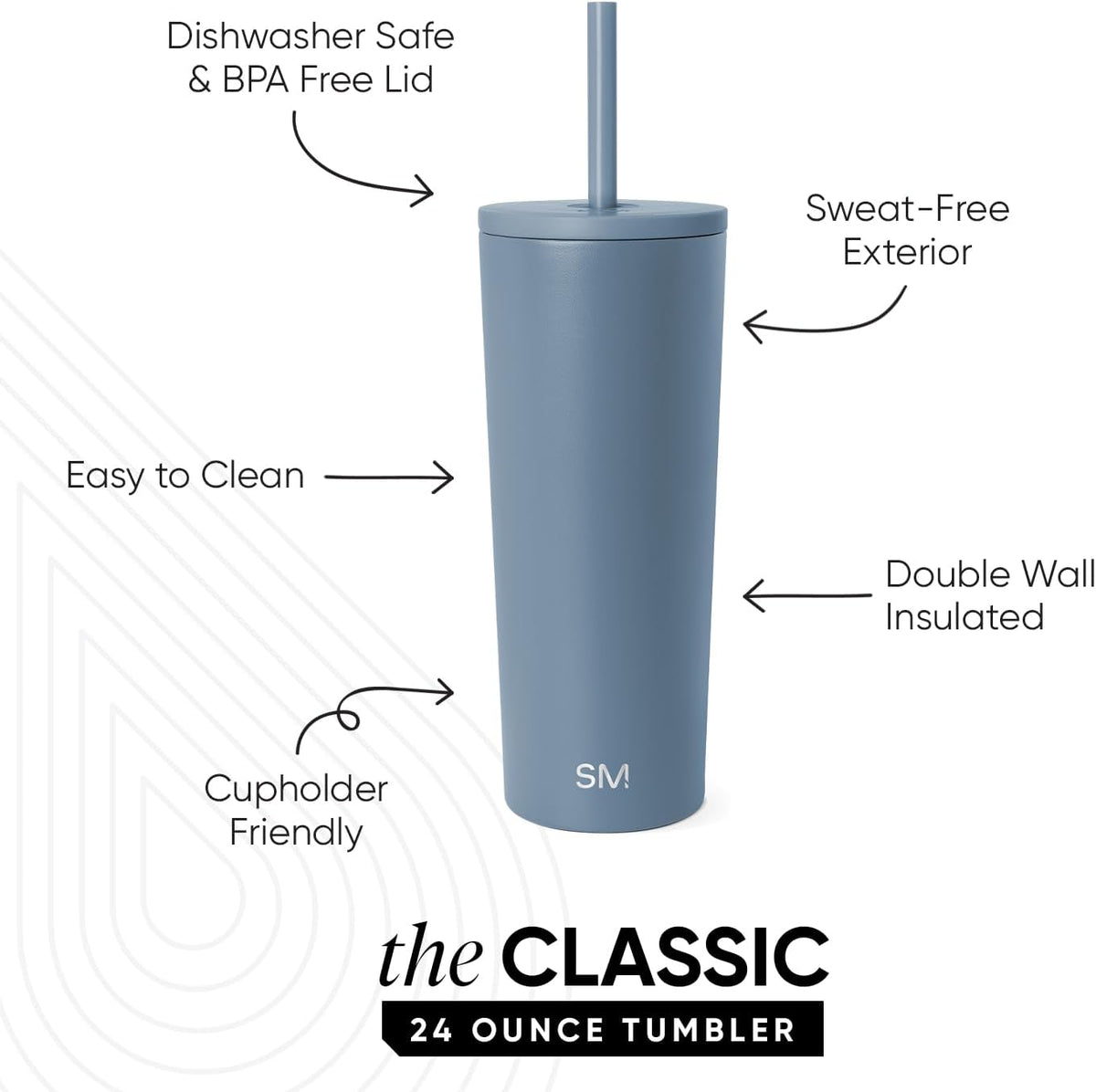 Iced Coffee Tumbler, Insulated | 24oz | Tie Dye