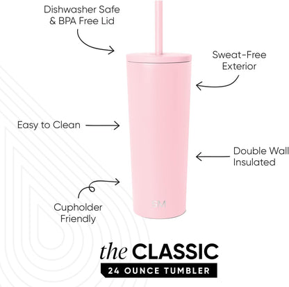 Iced Coffee Tumbler, Insulated | 24oz | Tie Dye