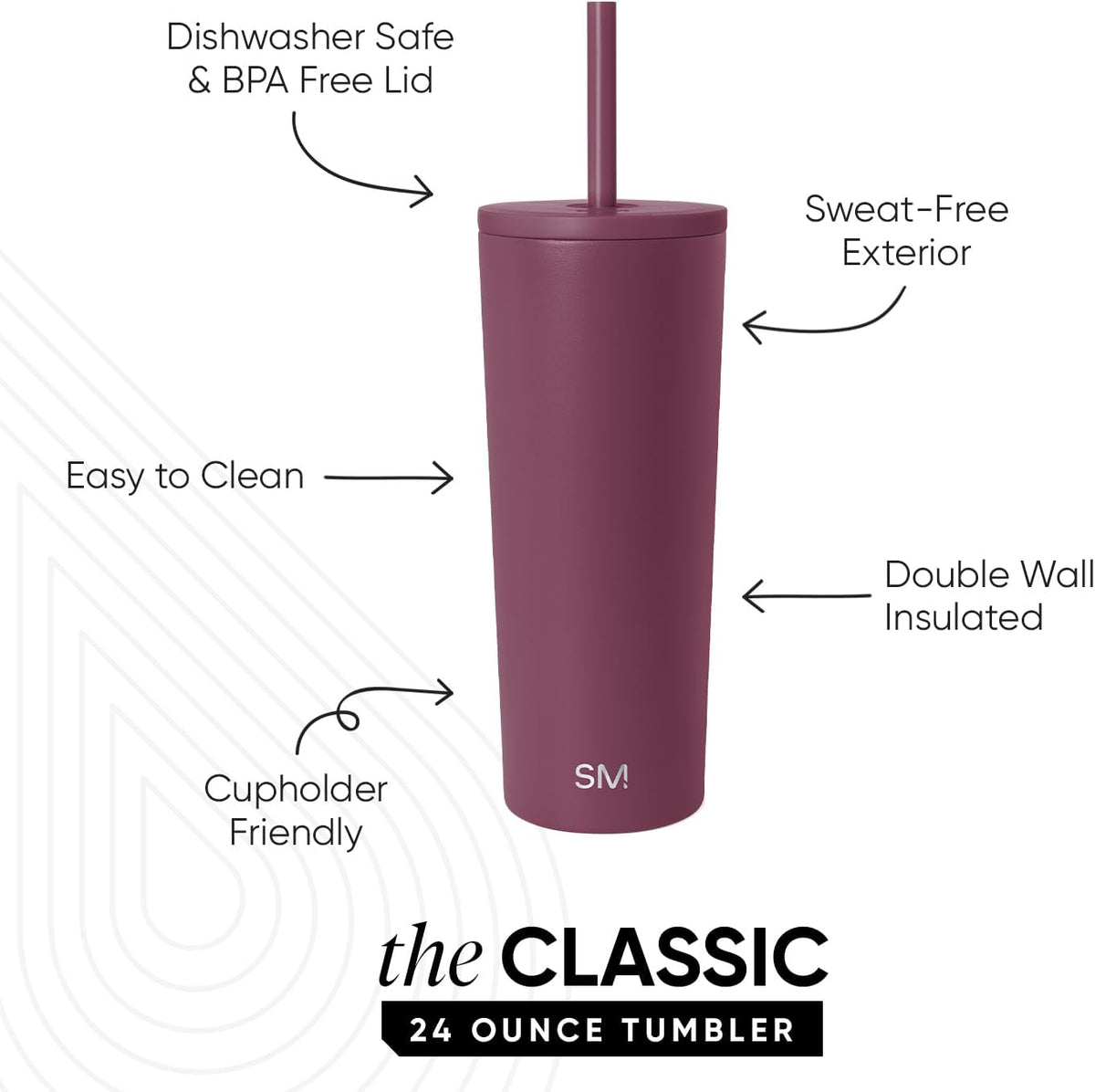 Iced Coffee Tumbler, Insulated | 24oz | Tie Dye
