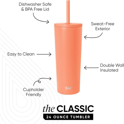 Iced Coffee Tumbler, Insulated | 24oz | Tie Dye