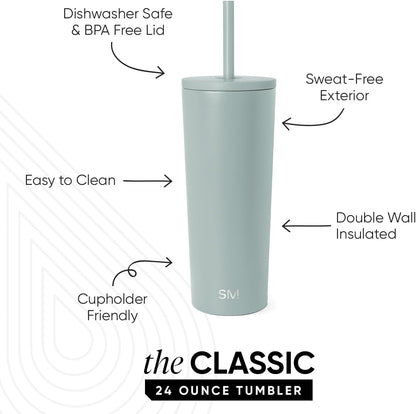 Iced Coffee Tumbler, Insulated | 24oz | Tie Dye