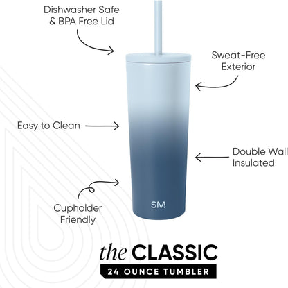 Iced Coffee Tumbler, Insulated | 24oz | Tie Dye