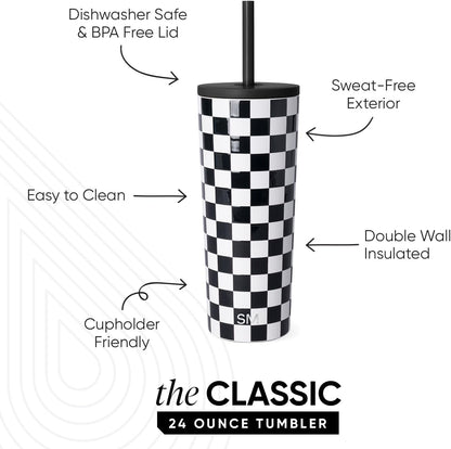 Iced Coffee Tumbler, Insulated | 24oz | Tie Dye