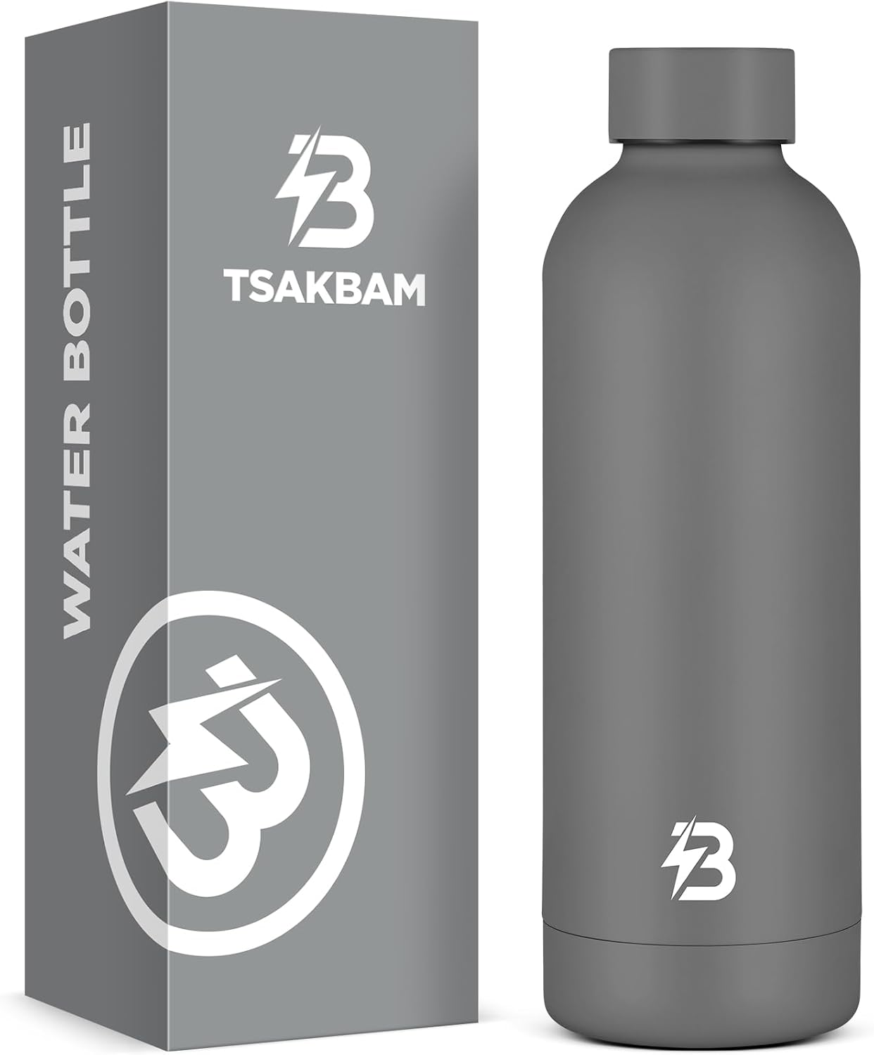 Stainless Steel Insulated Water Bottle no straw for Travel, Gym, 25oz, White