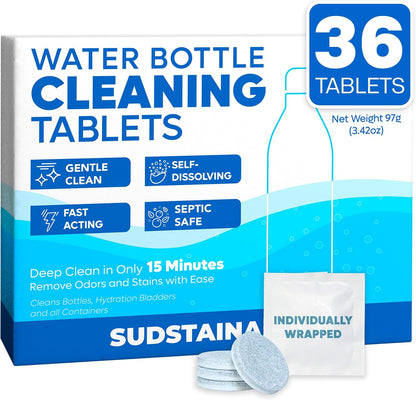Water Bottle Cleaner Tablets, 36 Count