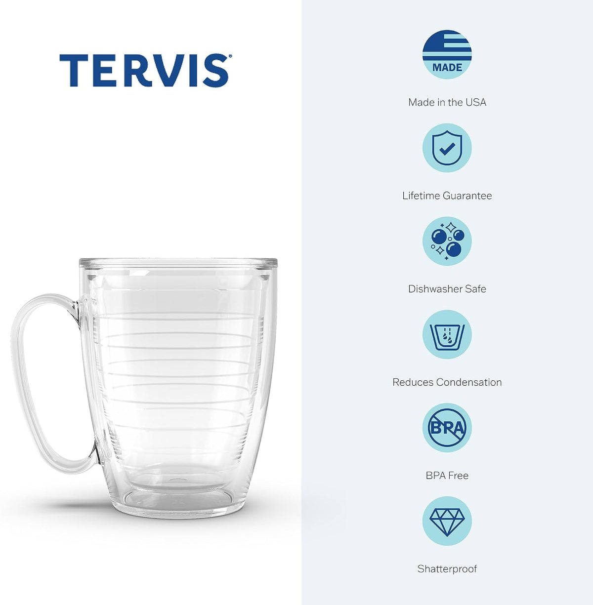 Tervis Made in USA Double Walled University of Alabama Crimson Tide Insulated Tumbler Cup Keeps Drinks Cold & Hot, 16oz Mug, Emblem - Colors E