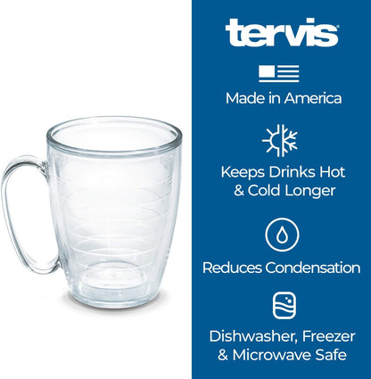 Tervis Made in USA Double Walled University of Alabama Crimson Tide Insulated Tumbler Cup Keeps Drinks Cold & Hot, 16oz Mug, Emblem - Colors E