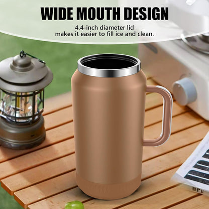 40 oz Insulated Tumbler with Top Handle and Flip Straw