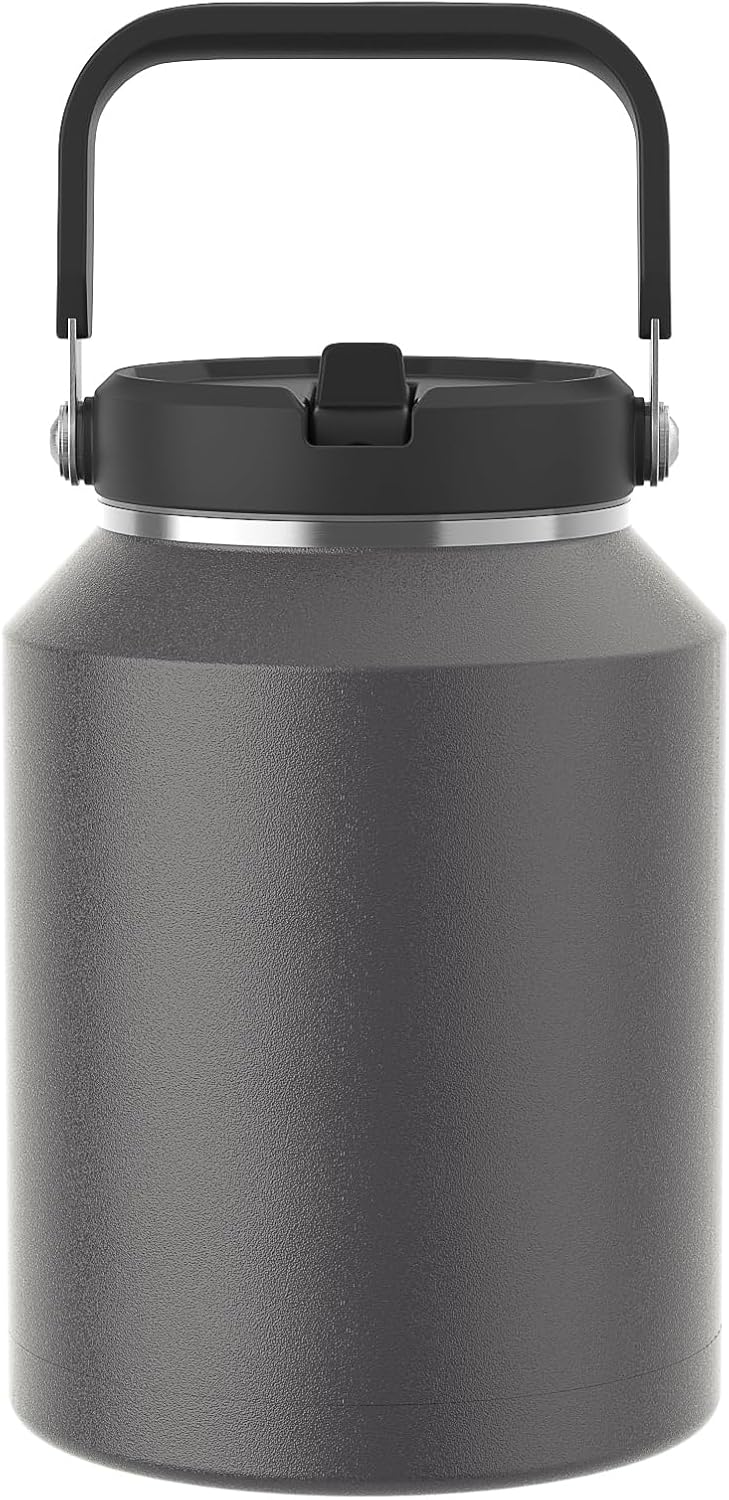 40 oz Insulated Tumbler with Top Handle and Flip Straw