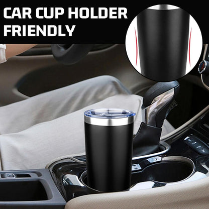 20oz Tumbler with Lid Double Wall Vacuum Insulated Travel Coffee Mug Stainless Steel Thermal Cup Powder Coated Sturdy Coffee Tumbler for Hot and Cold Beverage (Yellow,1)