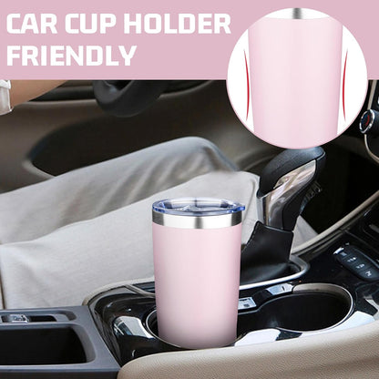 20oz Tumbler with Lid Double Wall Vacuum Insulated Travel Coffee Mug Stainless Steel Thermal Cup Powder Coated Sturdy Coffee Tumbler for Hot and Cold Beverage (Yellow,1)