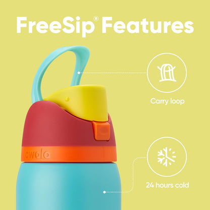 Owala FreeSip Insulated Stainless Steel Water Bottle with Straw, BPA-Free Sports Water Bottle, Great for Travel, 32 Oz, Denim