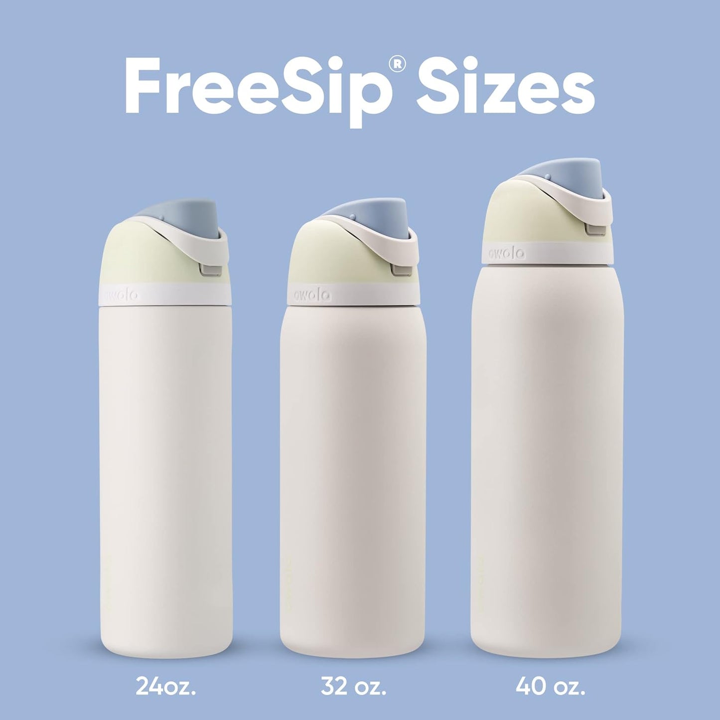 Owala FreeSip Insulated Stainless Steel Water Bottle with Straw, BPA-Free Sports Water Bottle, Great for Travel, 32 Oz, Denim