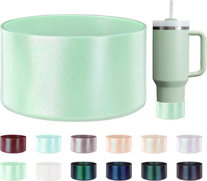 Glossy Gradient Silicone Boot, Compatible with Stanley H2.0 20-40oz & IceFlow 20-30oz, Chameleon Metallic Shimmer Cup Sleeve Protector for Hydroflask and Bottle Bottom with 2.8-3in