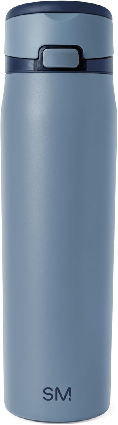 Simple Modern Mesa Loop Water Bottle with Covered Straw and Handle | 24oz Cup Holder Friendly Insulated Stainless Steel Bottles for Travel, Sports and School | Iris Sage - Colors B