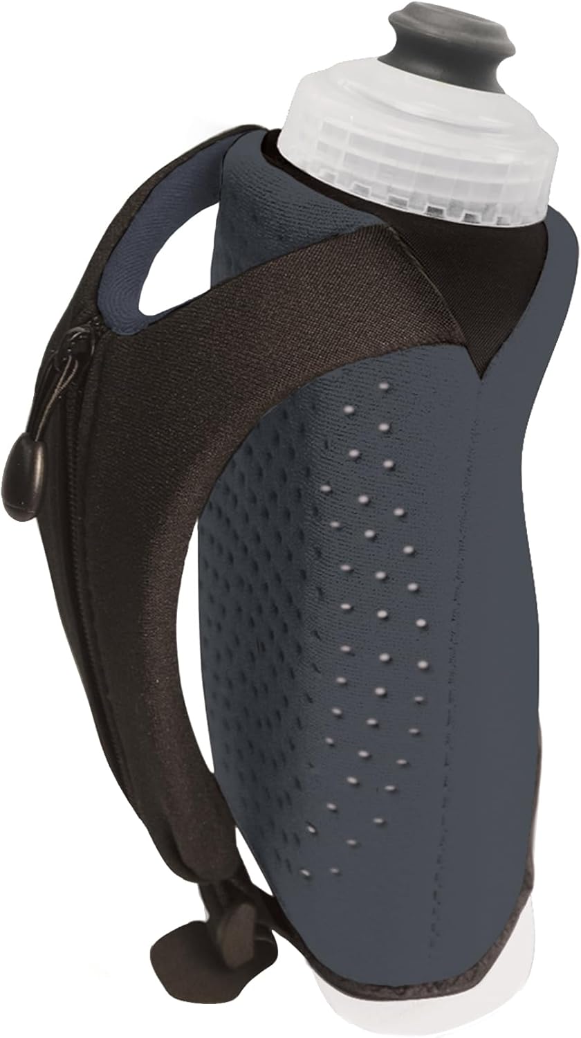 Amphipod Hydraform Ergo-Lite Handheld Water Bottle, BPA-Free Minimalist Insulated Hydration for Ultra-Running & Walking - Charcoal - 10.5 oz