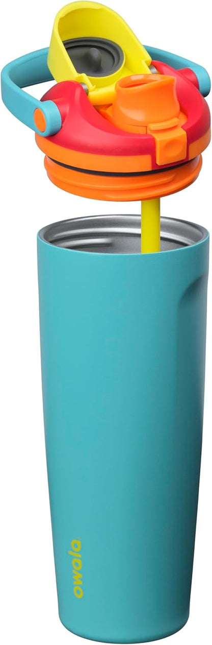 Owala FreeSip Sway Insulated Stainless Steel Water Bottle with Two-Way Spout, Built-In Straw and Bucket Handle, Made for Travel, School, and Sports, 30oz, BPA Free, Leak Proof, Daybreak
