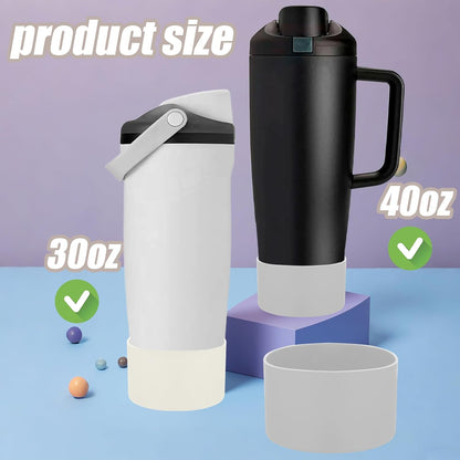 Mity rain 2PCS Protective Silicone Boots for Owala 30oz & 40oz FreeSip Sway Bottles & Tumblers - Accessories for owala, Enhances Stability & Prevents Scratches(Black Cherry)