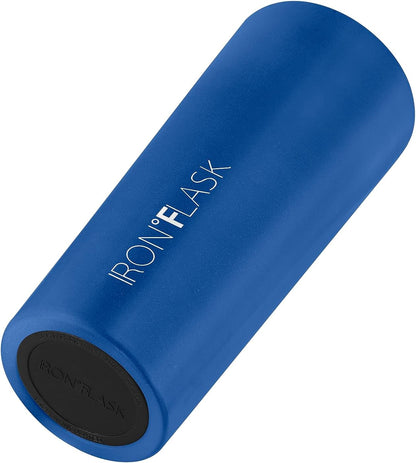 IRON °FLASK Classic Tumbler - Vacuum Insulated Stainless Steel Water Bottle, Double Walled, Drinking Cup, Insulated Travel Mug (Cobalt, 24 oz Solid Lid)