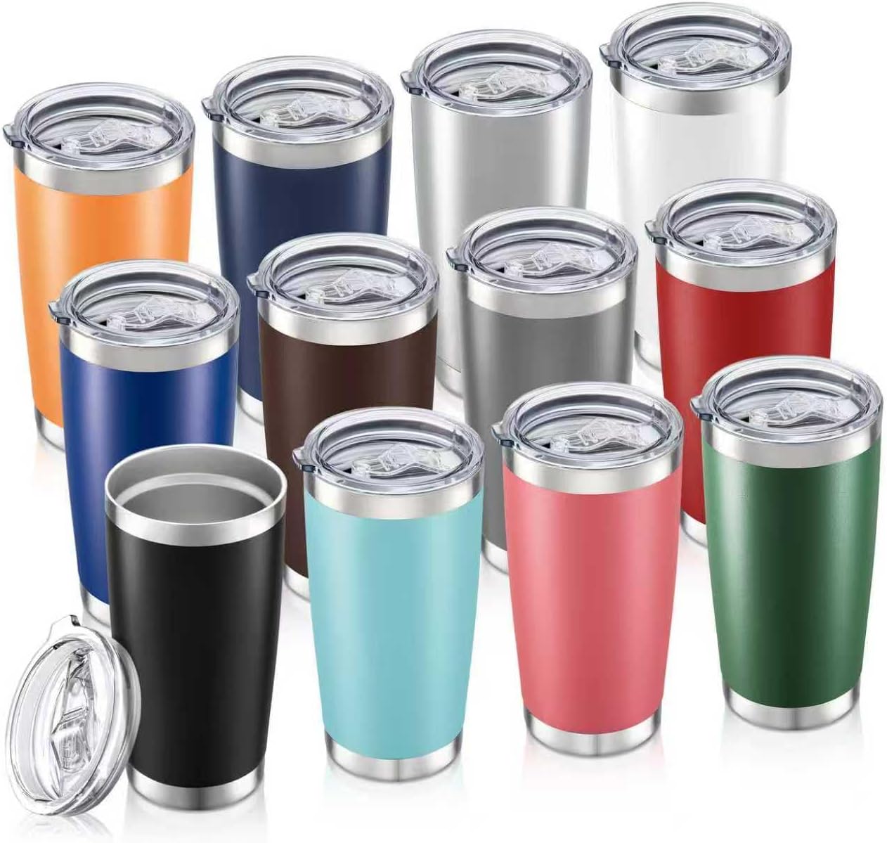 20 oz Tumbler with Lid Stainless Steel Insulated Tumblers Double Wall Vacuum Coffee Mug Powder Coated Tumbler Cups for Cold and Hot Drinks, Tropical Pink, 1 pack