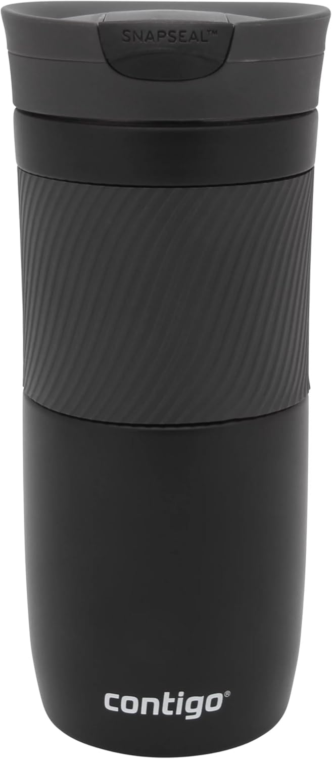 Contigo Byron Snapseal Travel Mug, Stainless Steel Thermal mug, vacuum flask, leakproof tumbler, coffee mug with BPA free Easy-Clean Lid, 470 ml, Vivacious